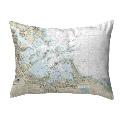 Coussin décoratif d'extérieur Boston Harbor, MA