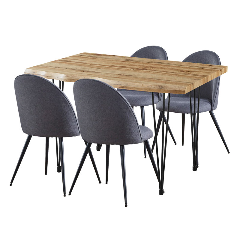 Mose 4 - Person Dining Set, 76cm H x 120cm L x 80cm W