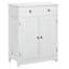 Armoire de rangement compacte autoportante en MDF, blanc moderne