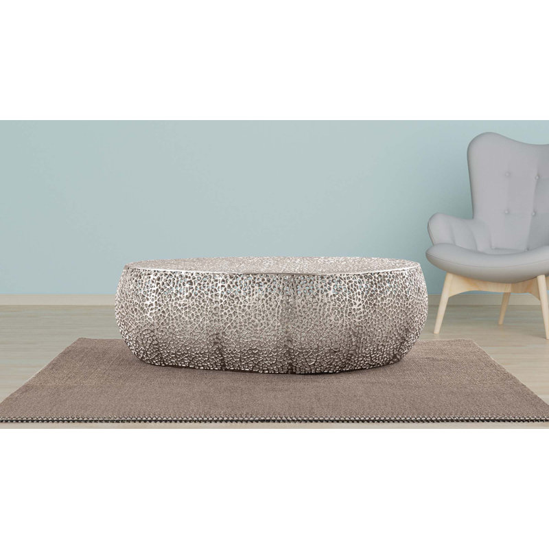Table basse ovale, Argent argent