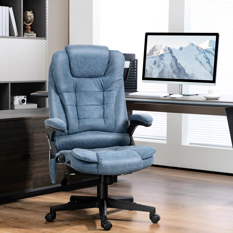 Fauteuil de bureau à haut dossier avec massage et siège réglable