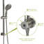 Ensemble de douche en nickel brossé - tête ronde de 10 pouces et 2 têtes portatives, massage à 5 modes de sortie, bulles, pluie, pluie et bulles, fixation murale pluie et massage, entrée G1 / 2, plomberie américaine compatible avec les modèles de jet-127377151