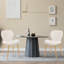 Chaise d'appoint en velours blanc Lavel