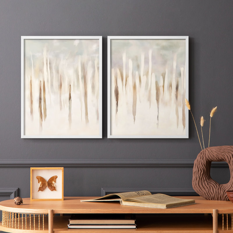 ABSTRACT Series DCCCXXII-Premium Framed Print -Ready to Hang - No Nails Required - No Nails Required, 21" H x 34" W, White