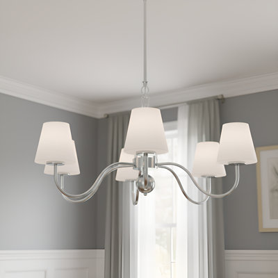 Stone 5-Light Polished Chrome Chandelier