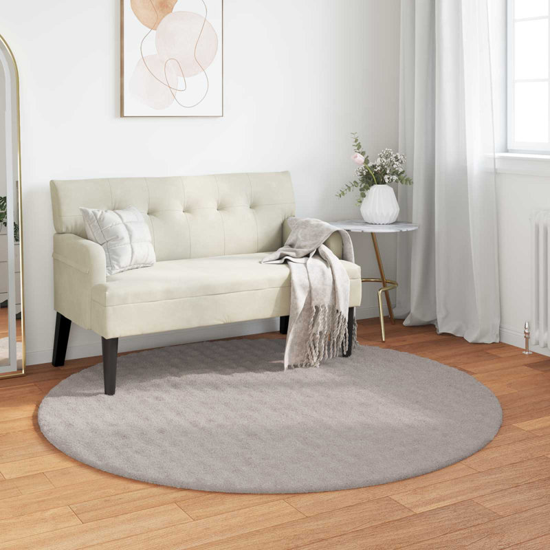 Modern Indoor Rug, Sand, Round 120 cm