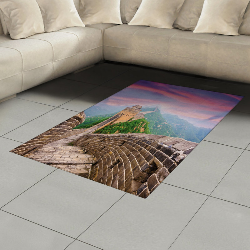 China High Density Long Fiber Poly Threads Decorative Area Rug Carpet, Rectangle 4' x 5'8"