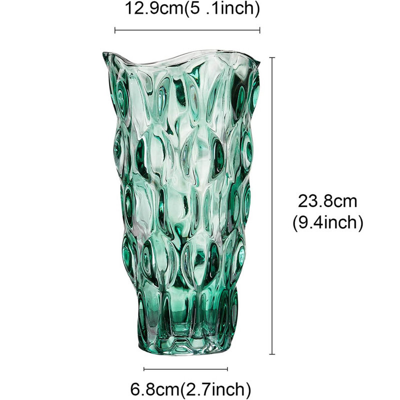 Glass Table Vase, Green