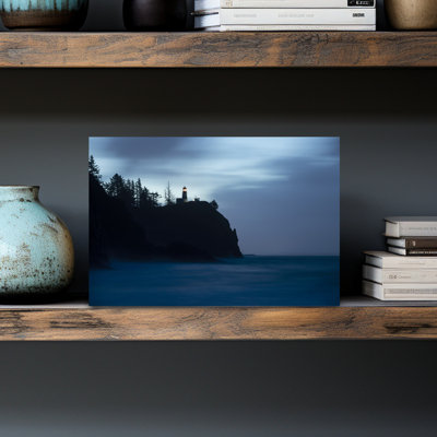 Scenic View Of Seacoast At Dusk, Cape Disappointment, Oregon, Usa Abstract Contemporary Architecture Landscape Wall Art