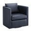 Fauteuil demi-tonneau pivotant en similicuir-764420388