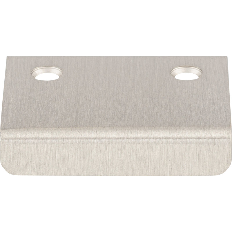 Tab Finger pull, Brushed Satin Nickel, 1 1/4" Center to Center