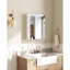 Meuble-lavabo mural blanc avec miroir - Armoire à pharmacie avec tablettes réglables blanches
