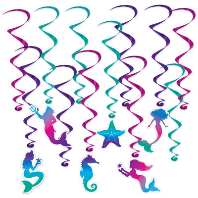 Mermaid Whirls - 17½ po - 29,5 po - paquet de 6