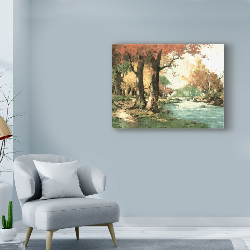 « automne landscape i », reproduction sur toile tendue, H 35 po x l 47 po x P 2 po