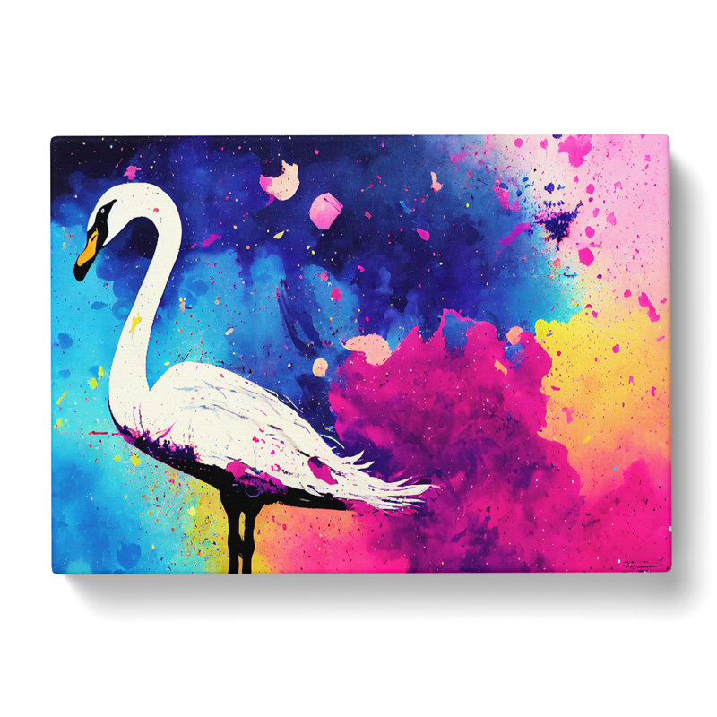 Swan Splash Vol.1 Abstract - Wrapped Canvas, 40cm H x 60cm W x 3cm D