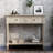 Acacia Mangium Frame Console Table-1846172105