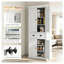 Armoire de rangement autoportante avec tablettes réglables, tiroir et portes, blanc