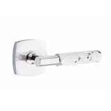 Select Round Privacy (Bed & Bath) Door Lever with Square Rosette