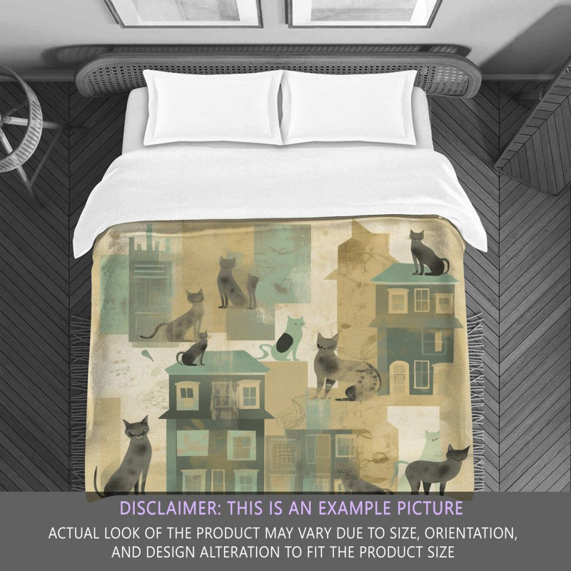 Cat House Bedding, Twin Comforter
