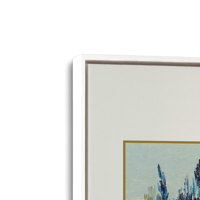 Jardin Van Gogh à Arles, H 18,75 po x l 12,75 po x P 1,75 po, Cadre flottant blanc opaque