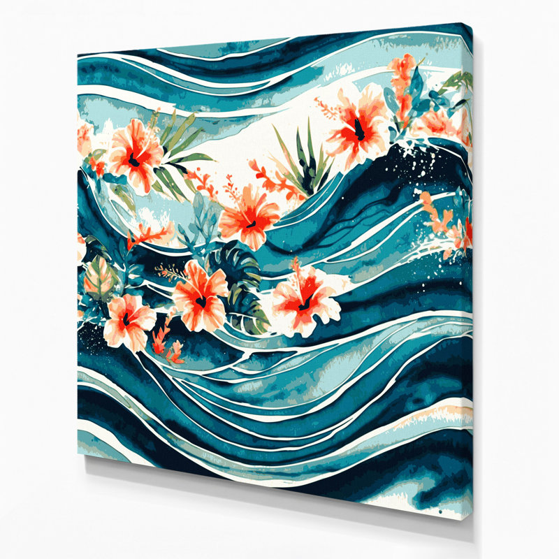 Toile grise hawaïenne, H 16 po x l 16 po