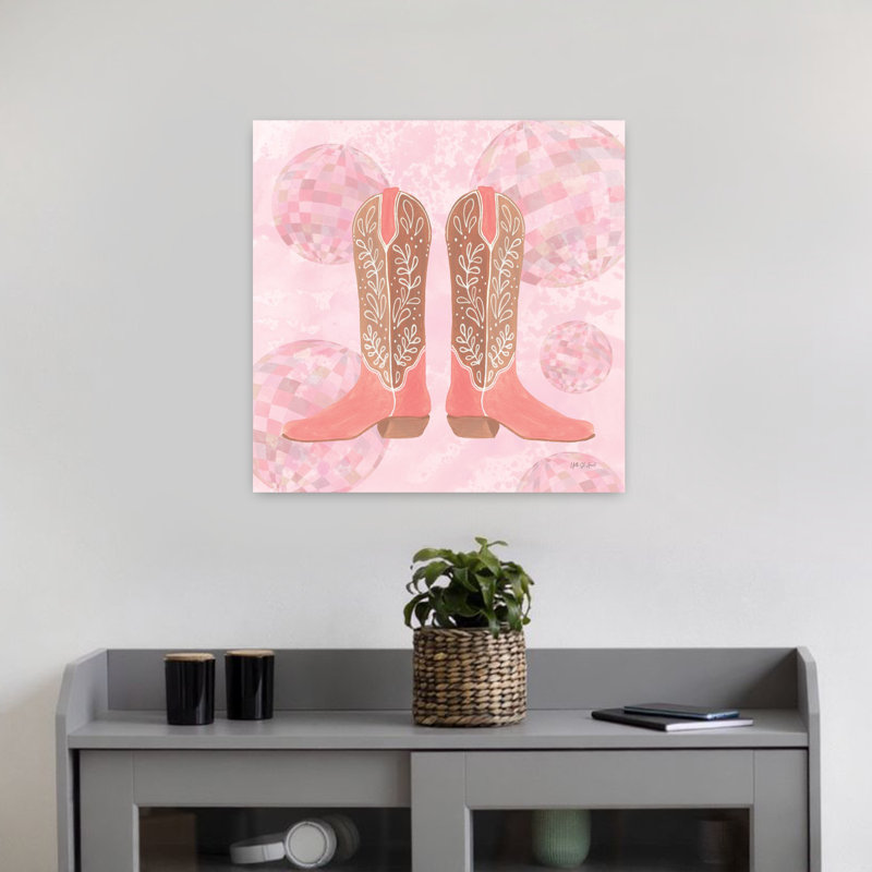 Disco Cowgirl I, art contemporain abstrait, H 18 po x l 18 po