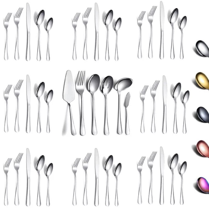 Ebern Designs Leiliany Stainless Steel Flatware Set - Service for 8