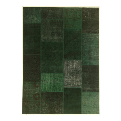 Handmade Cotton and Wool Abstract Area Rug