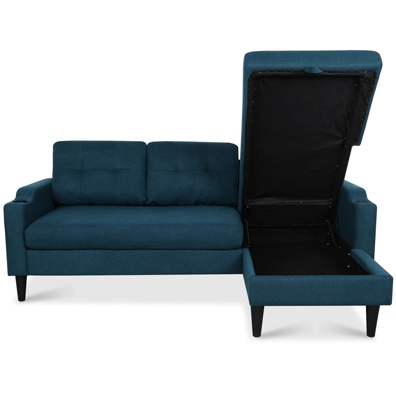 Sofa, Blue Fabric