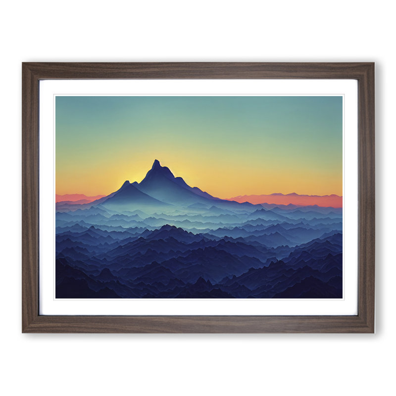 XH1022-6829X Peaceful Mountain Sunrise Vol.3 1 Piece Wall Art, 25cm H x 34cm W, Brown