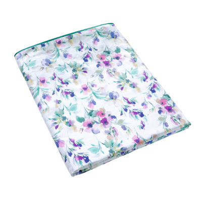 Enchantement Percale Floral Flat Sheet