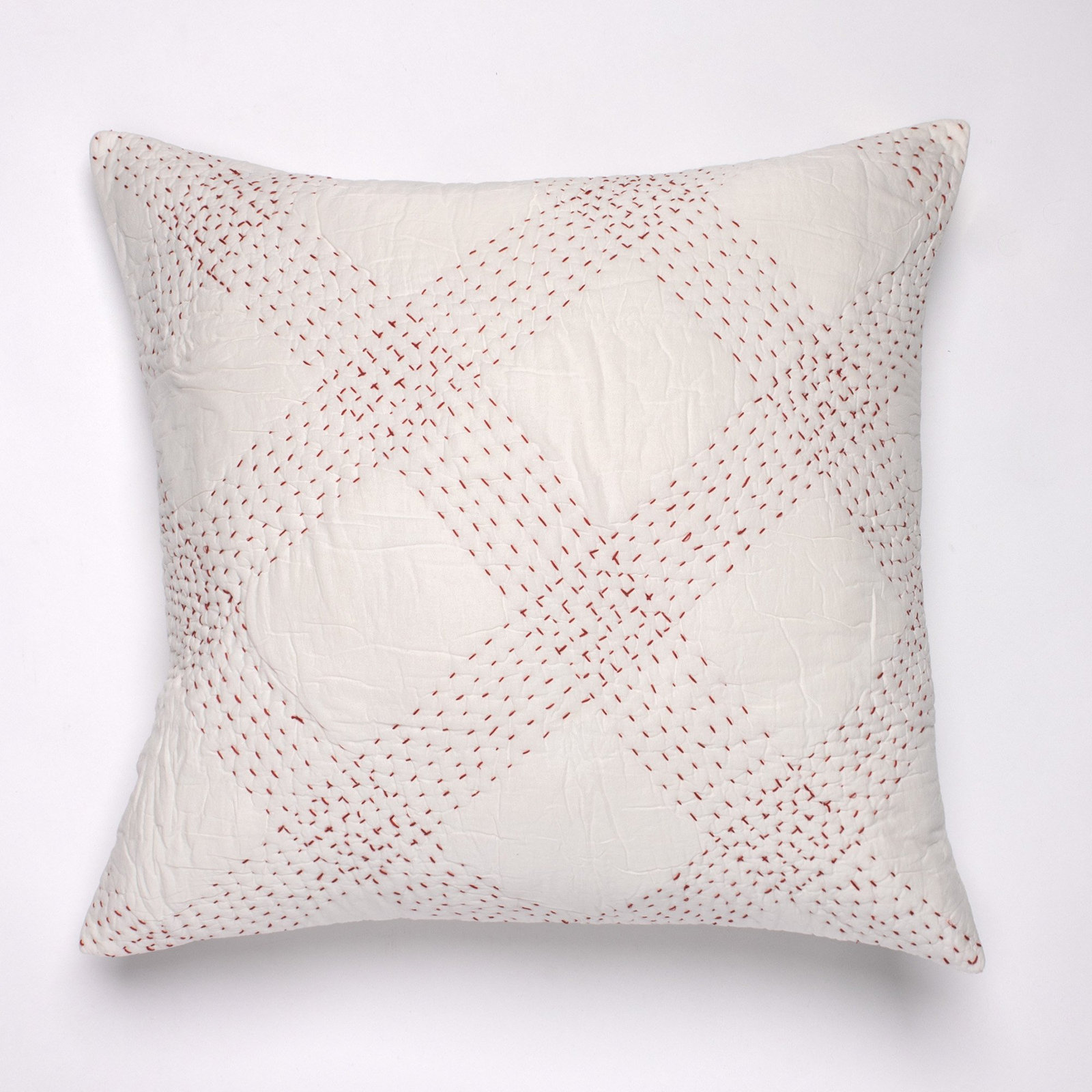 Feba 100% Cotton Pillow Sham, Euro, Red