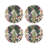 Fantasy Tropical White Beaded Smooth Tabletop Set