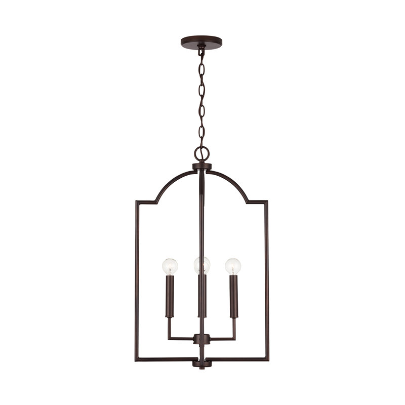 Ahern 4 - Light Dimmable Geometric Chandelier, Bronze