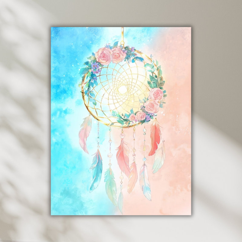 Art mural en verre trempé aquarelle, H 24 po x l 18 po