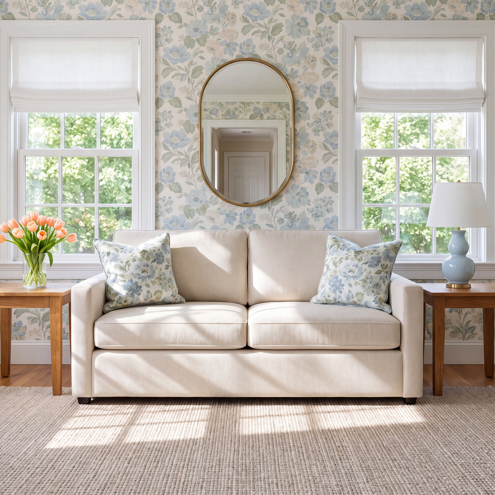 Godwin 75" Sofa, Conversation Linen Basketweave