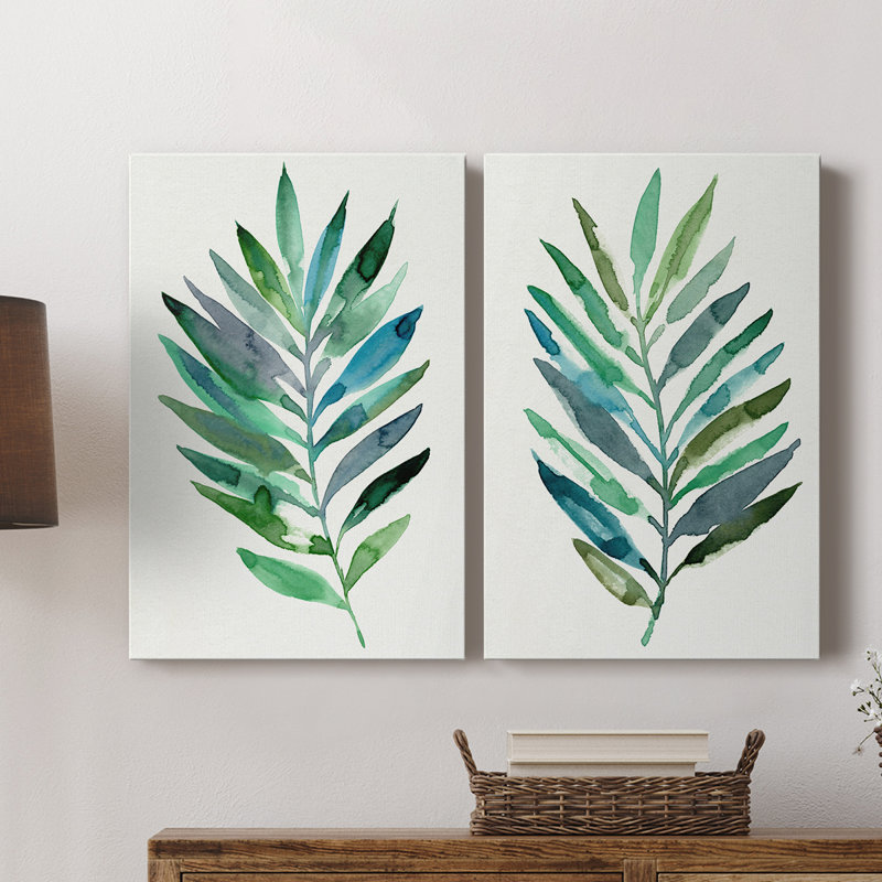 Palm Frond Flow III-Premium Gallery Wrapped Canvas -Ready to Hang, 60" H x 40" W