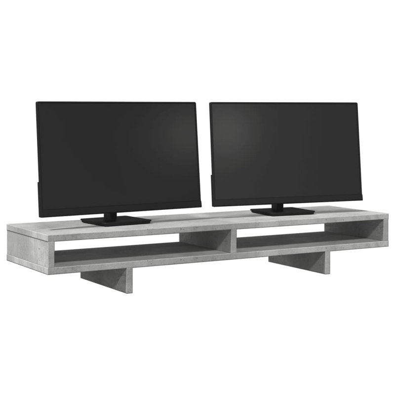 Balzarotti Manufactured Wood Monitor Stand, 15cm H x 100cm W x 27cm D, Concrete Grey