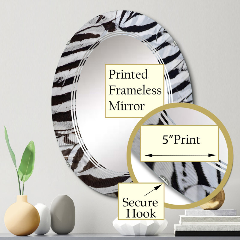 Miroir de salle de bain ovale mural, 30 po x 20 po