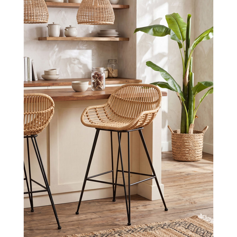 Counter Stool, Beige / Black