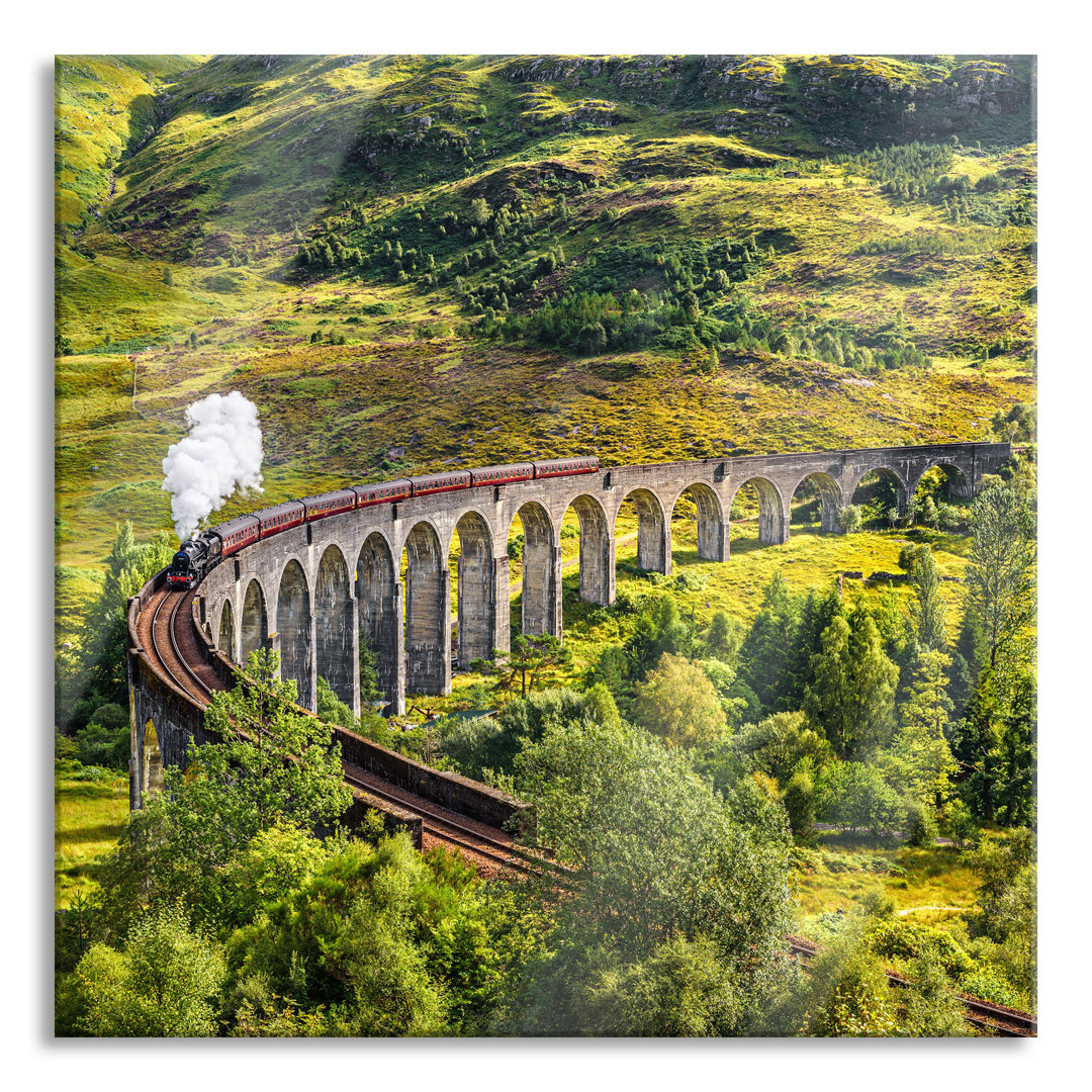 Glasbild Eisenbahnviadukt in Schottland