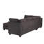 Canapé et méridienne réversible de 112 po de largeur avec repose-pieds-45183035