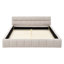 Structure de lit tapissier avec tissu épais, lit plateforme en chenille avec tête de lit et structure solide-32996577