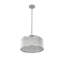 Lustre tambour moderne argenté, plafonnier en cristal 7 lumières
