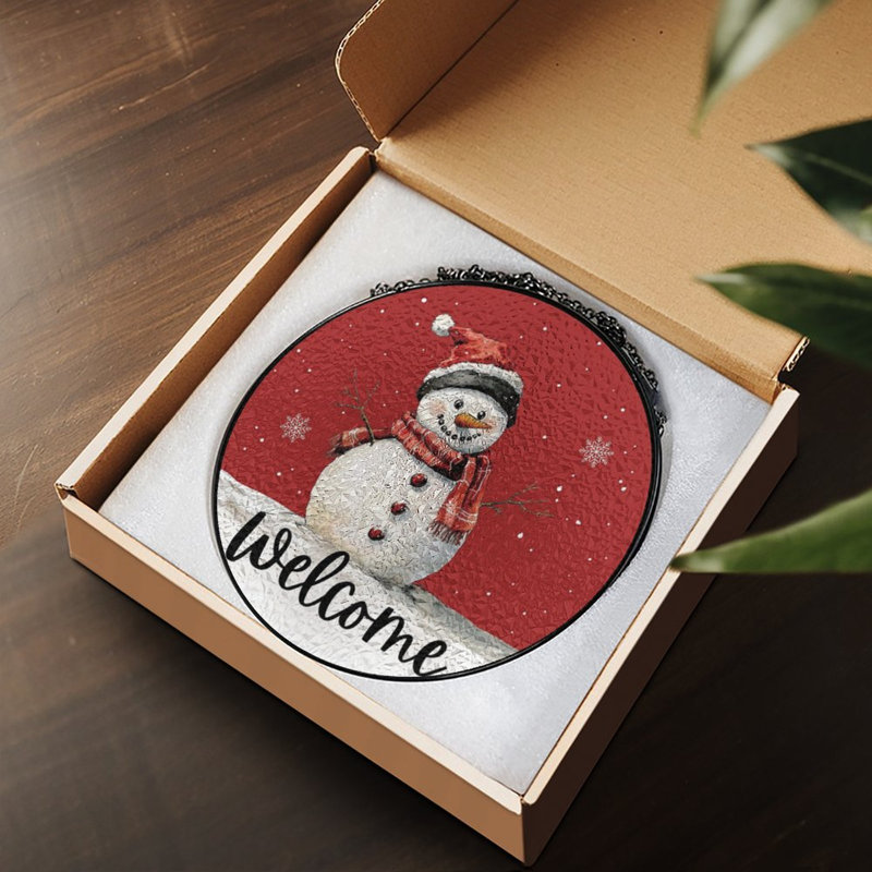 Welcome Snowman Winter, 9,8 x 9,8 po (25 x 25 cm)