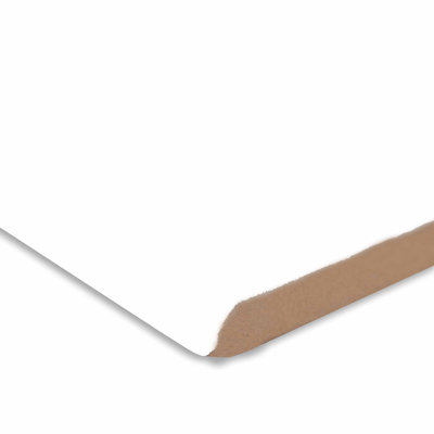 Segment Blanc 4 in. x 12 in. Glossy Ceramic Bullnose Tile Trim