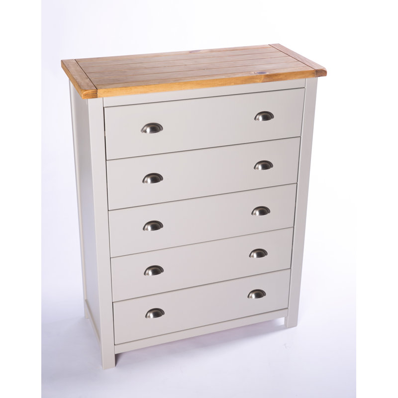 Andromeda 90cm W 5 - Drawer Chest of Drawers, Chrome