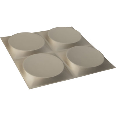 11 7/8"W x 11 7/8"H Adonis EnduraWall Decorative 3D Wall Panel, Metallic Silver Metallic (Covers 0.98 Sq. Ft.)