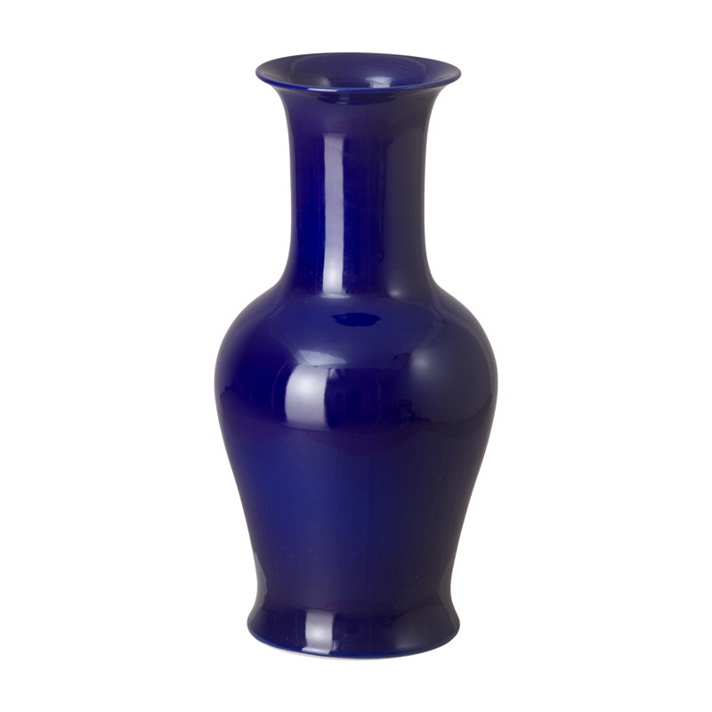 Vase queue de poisson, bleu empereur H 7 x 14 po