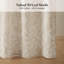 Rideaux de douche en coton mélangé de 183 cm (72 pouces), jacquard botanique beige pour la maison